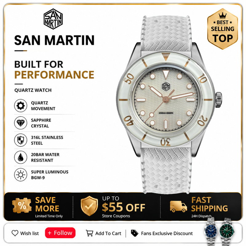 Guilloché Dial Watch - Orologio da donna San Martin 32,5