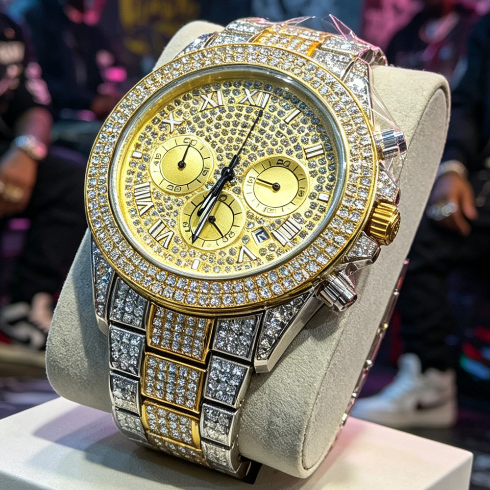 Orologio al Quarzo Hip Hop Ice - Luxury Watch Brands Logo recensione e prezzo