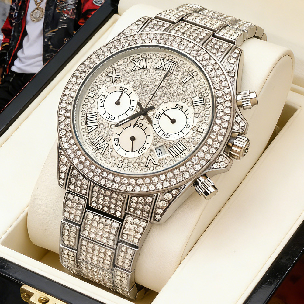 Orologio al Quarzo Hip Hop Ice - Luxury Watch Brands Logo recensione e prezzo
