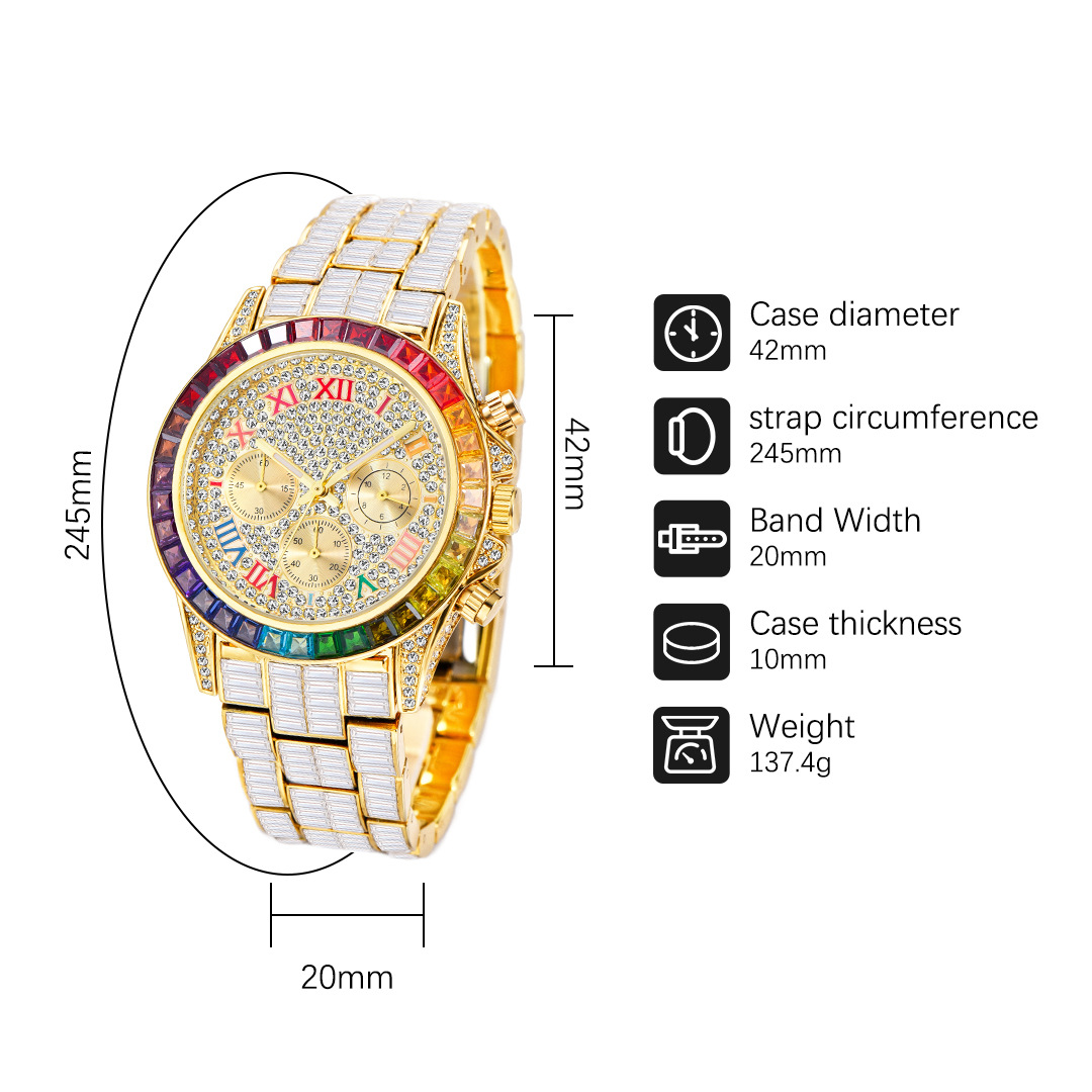 MISSFOX Luxury Iced Watch For  - Luxury Watch Name recensione e prezzo