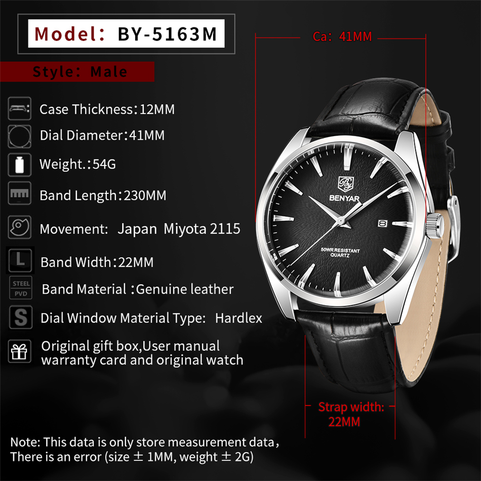 Benyar 5163 Orologi da polso m - Luxury Watch Name recensione e prezzo